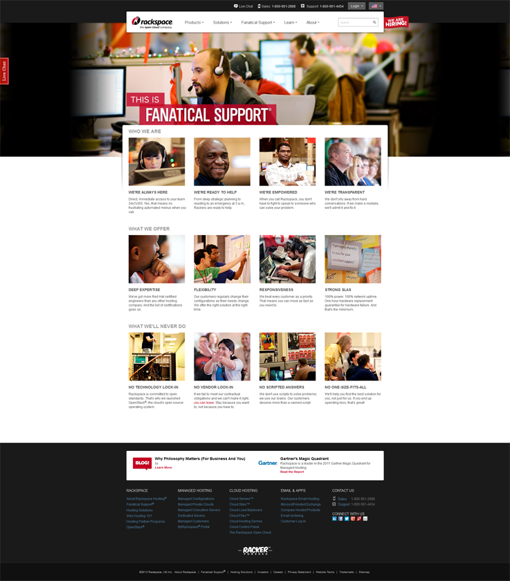 rackspace fanatical support