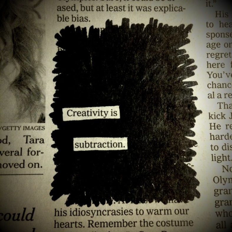 creativity is subtraction