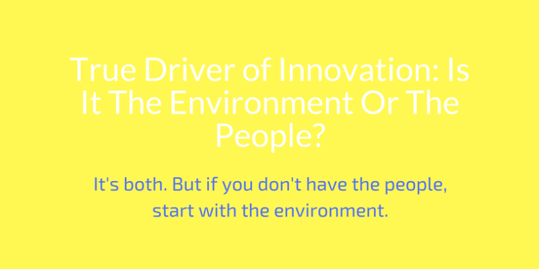 True Driver of Innovation: Is It The Environment Or The People?