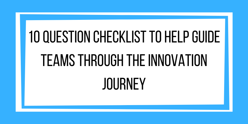 The innovation journey checklist
