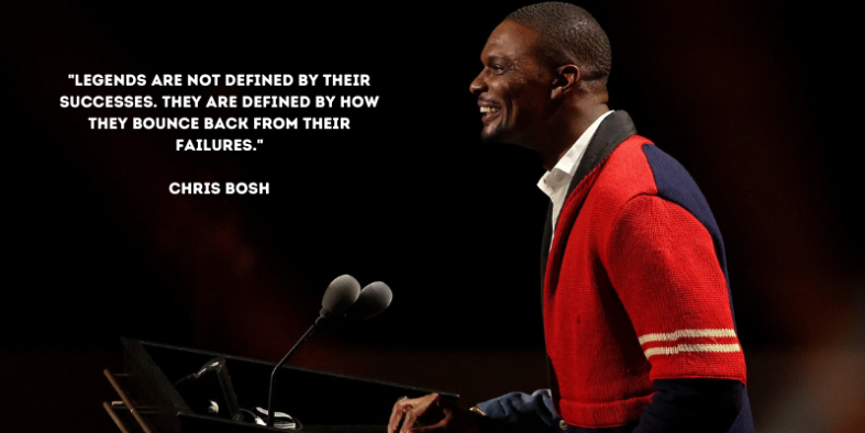 Legends are not defined by their successes. They are defined by how they bounce back from their failures.